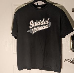 Men's XL SUICIDAL TENDENCIES(band) Baseball-Jersey-Style-Printed T-shirt.